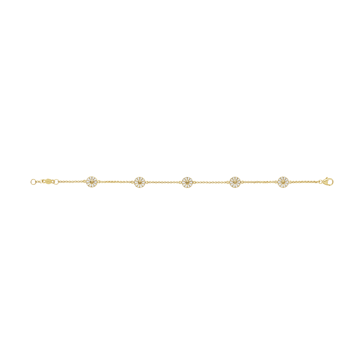 Daisy bracelet gold plated 18,5 cm
