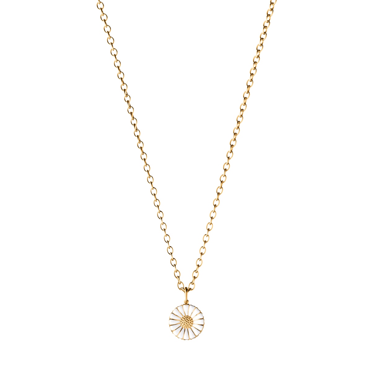 Daisy pendant gold plated small