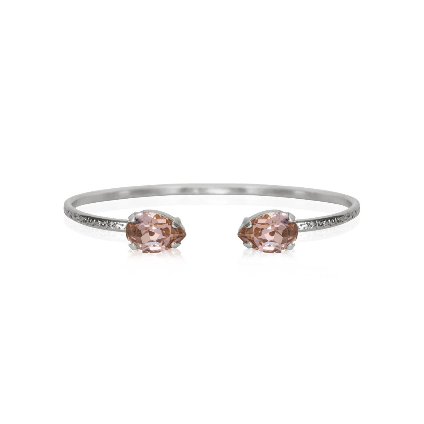 Petite Drop Bracelet Rhodium Vintage Rose