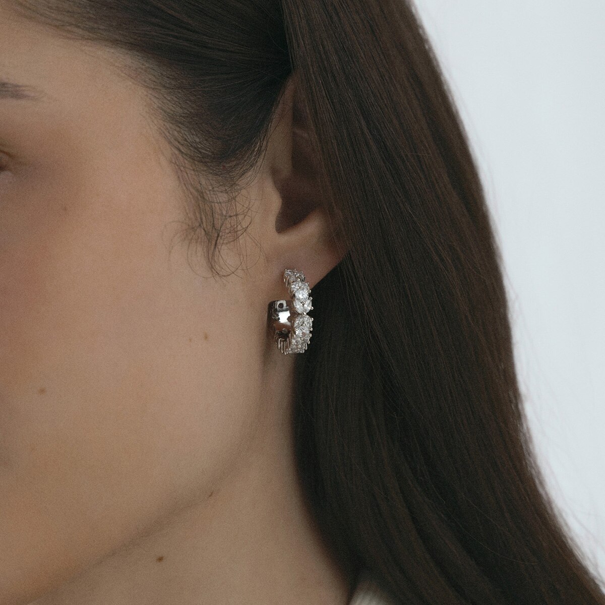 Queen earrings large silver