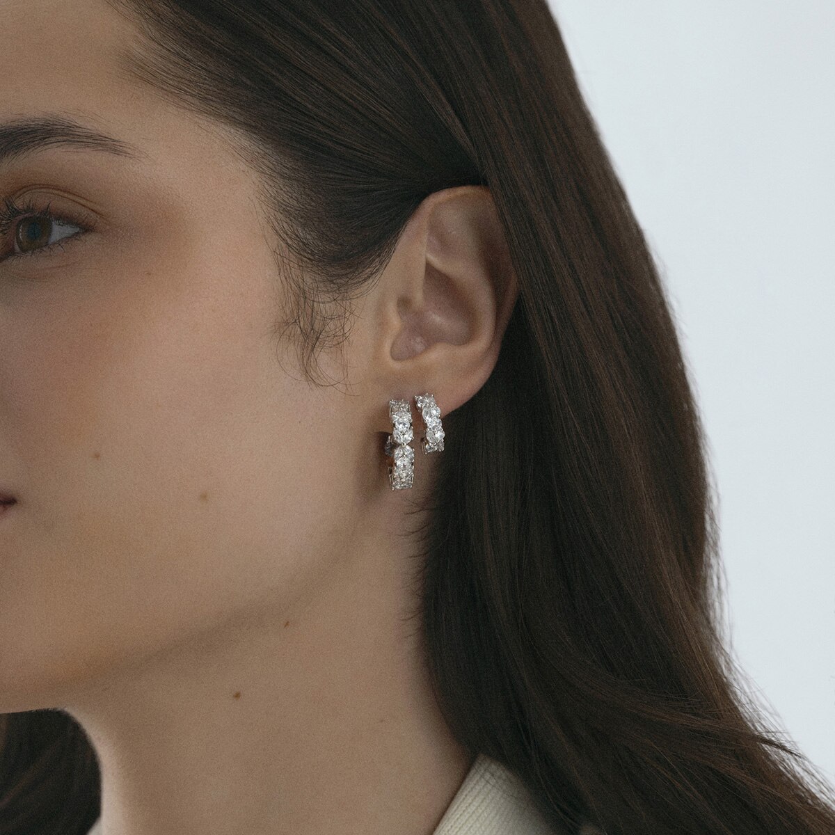 Queen earrings large silver