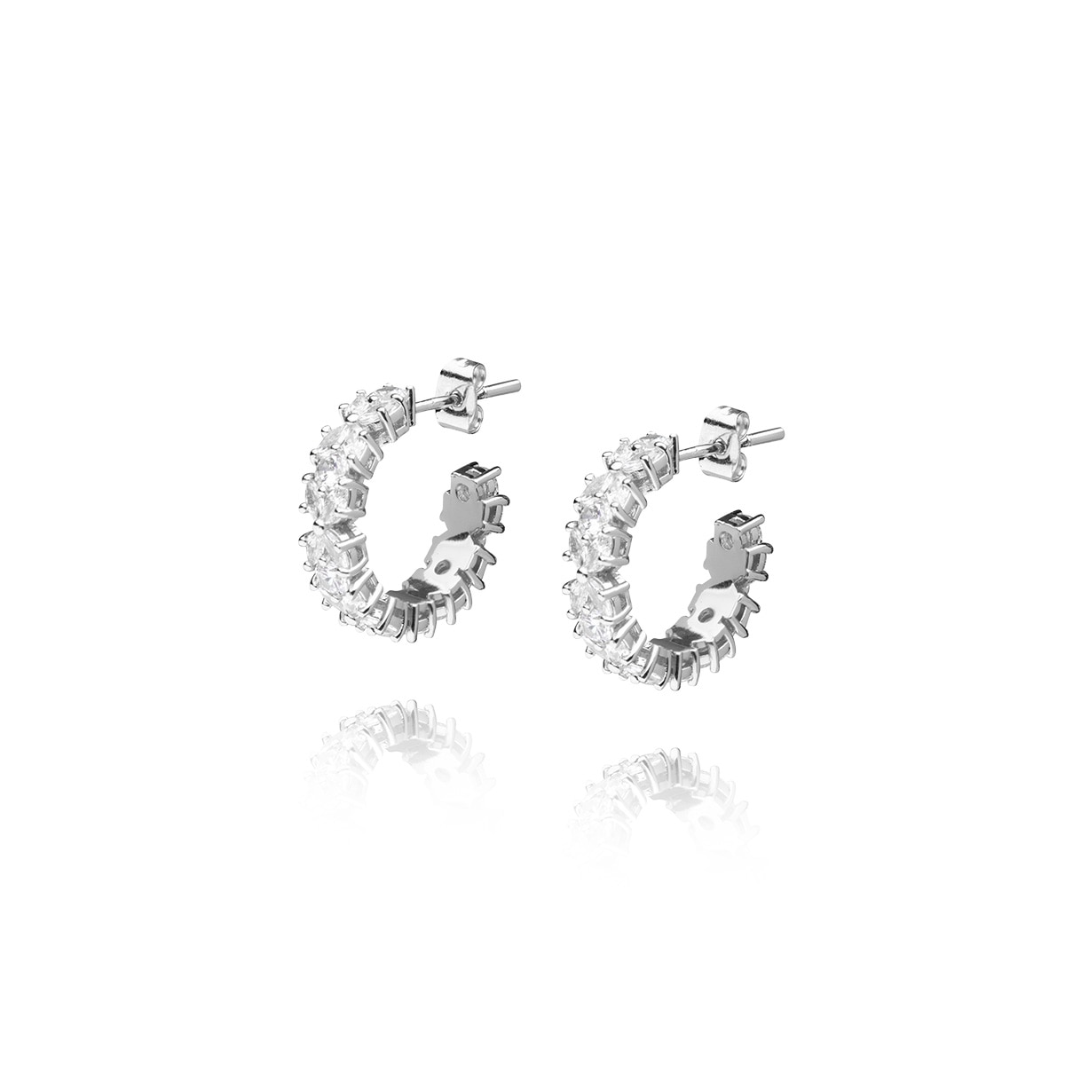 Queen earrings large silver