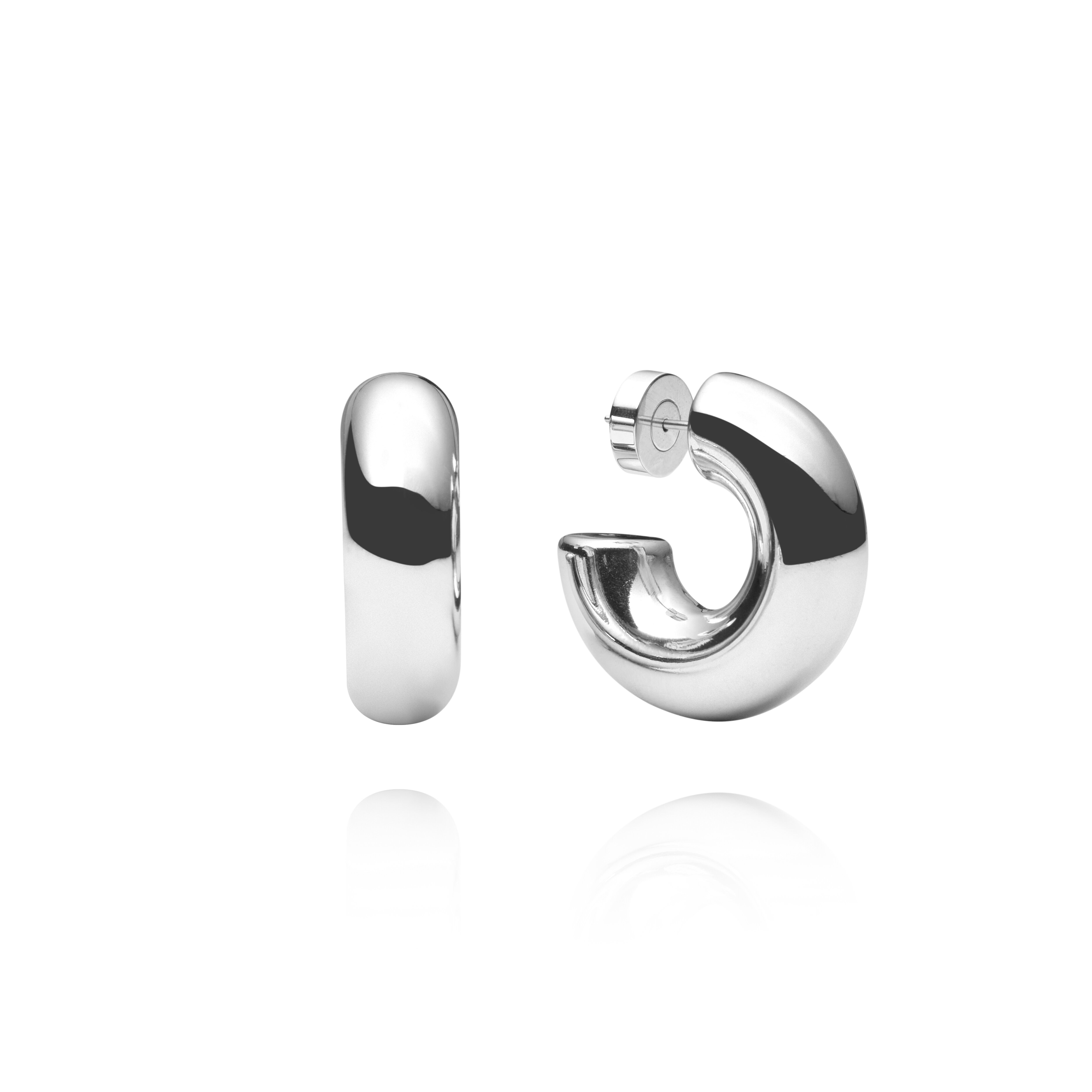 Rude Bold Silver Earrings