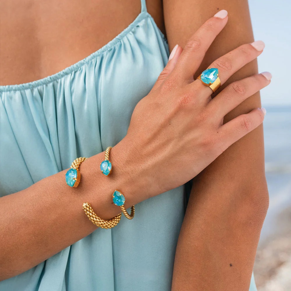 Classic Drop Ring Gold / Laguna Delite 