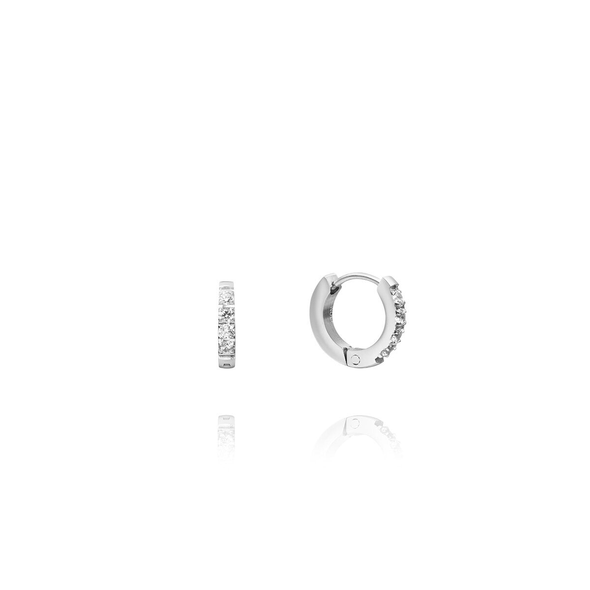 Shiny Mini Silver Hoops	