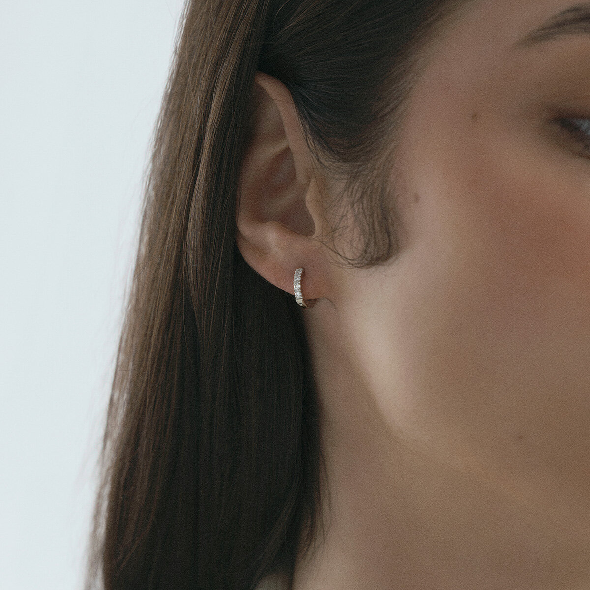 Shiny Mini Silver Hoops	