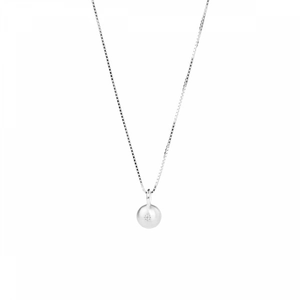 Sparkling Globe Necklace Silver