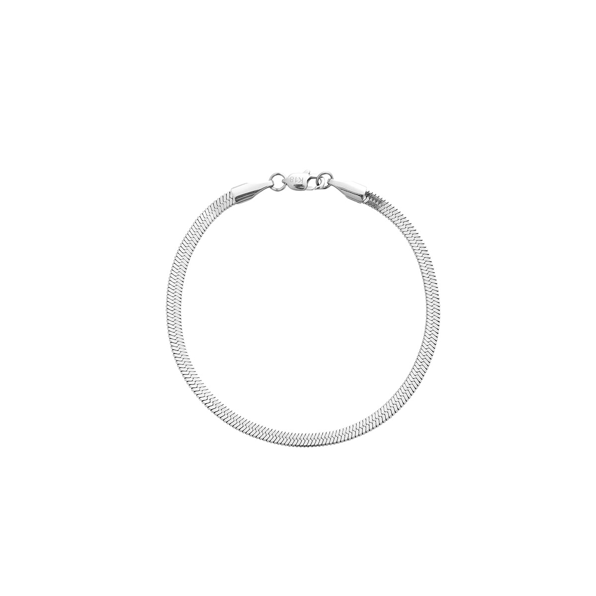 Thin snake bracelet silver medium