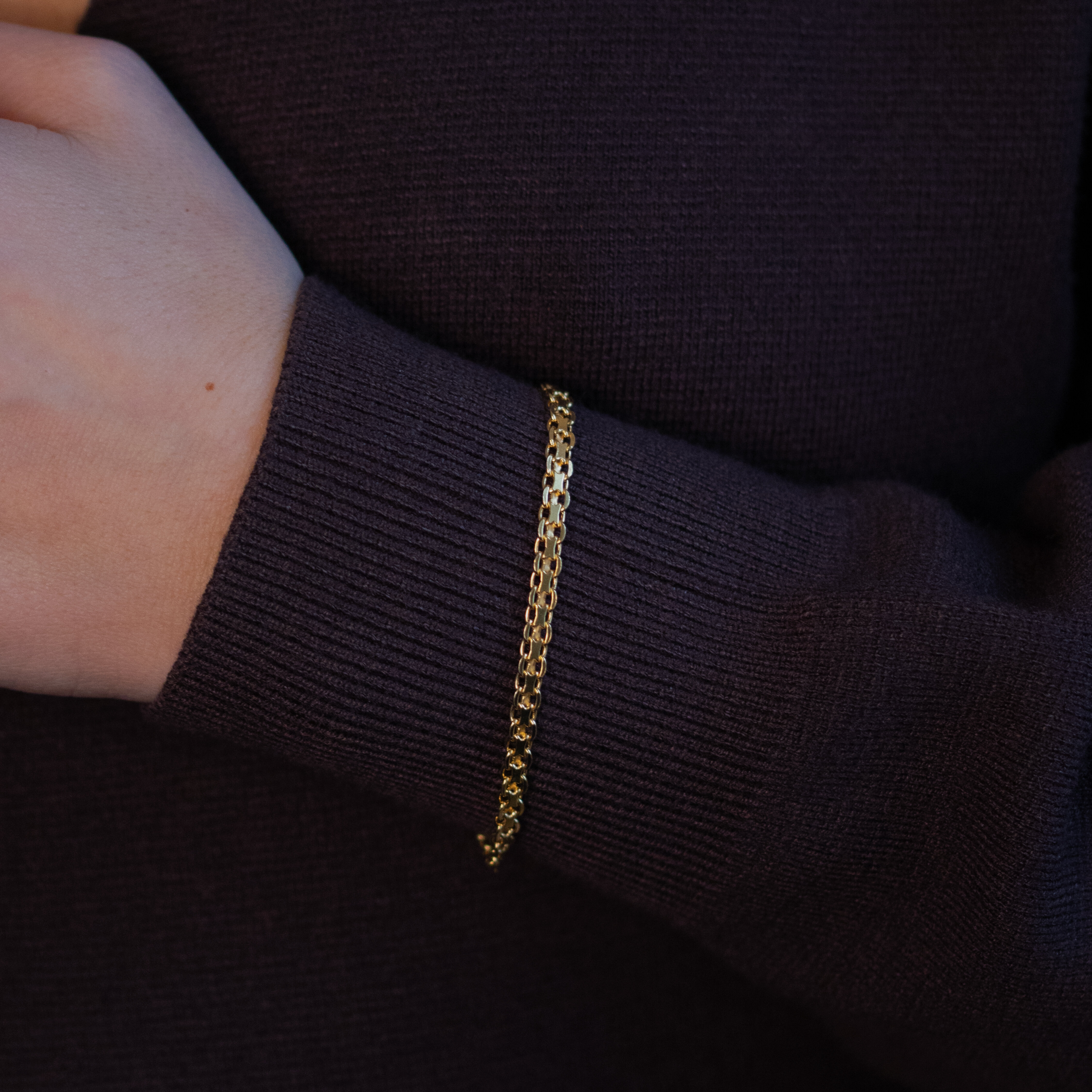 X-länk förgylld 4 mm 18 cm