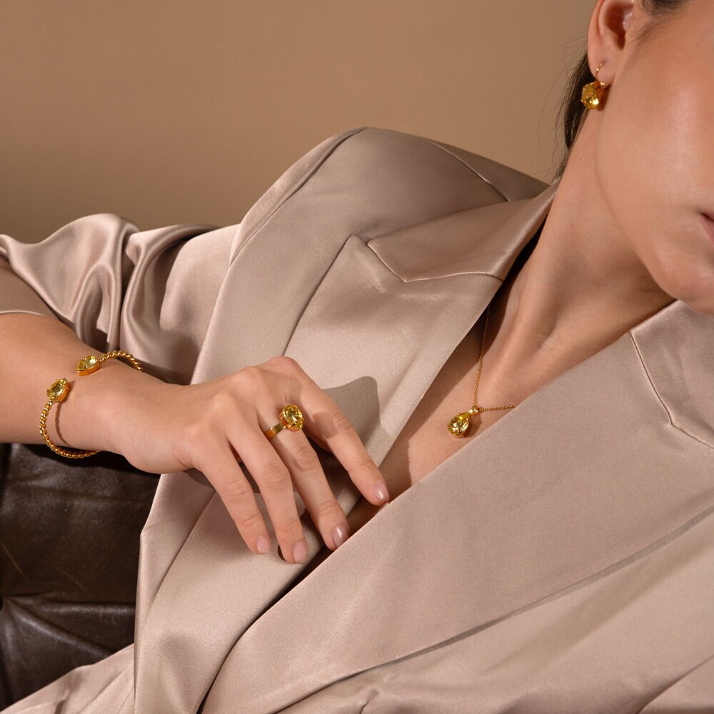 Mini Drop Necklace / ReCreated™ Dark Jonquil
